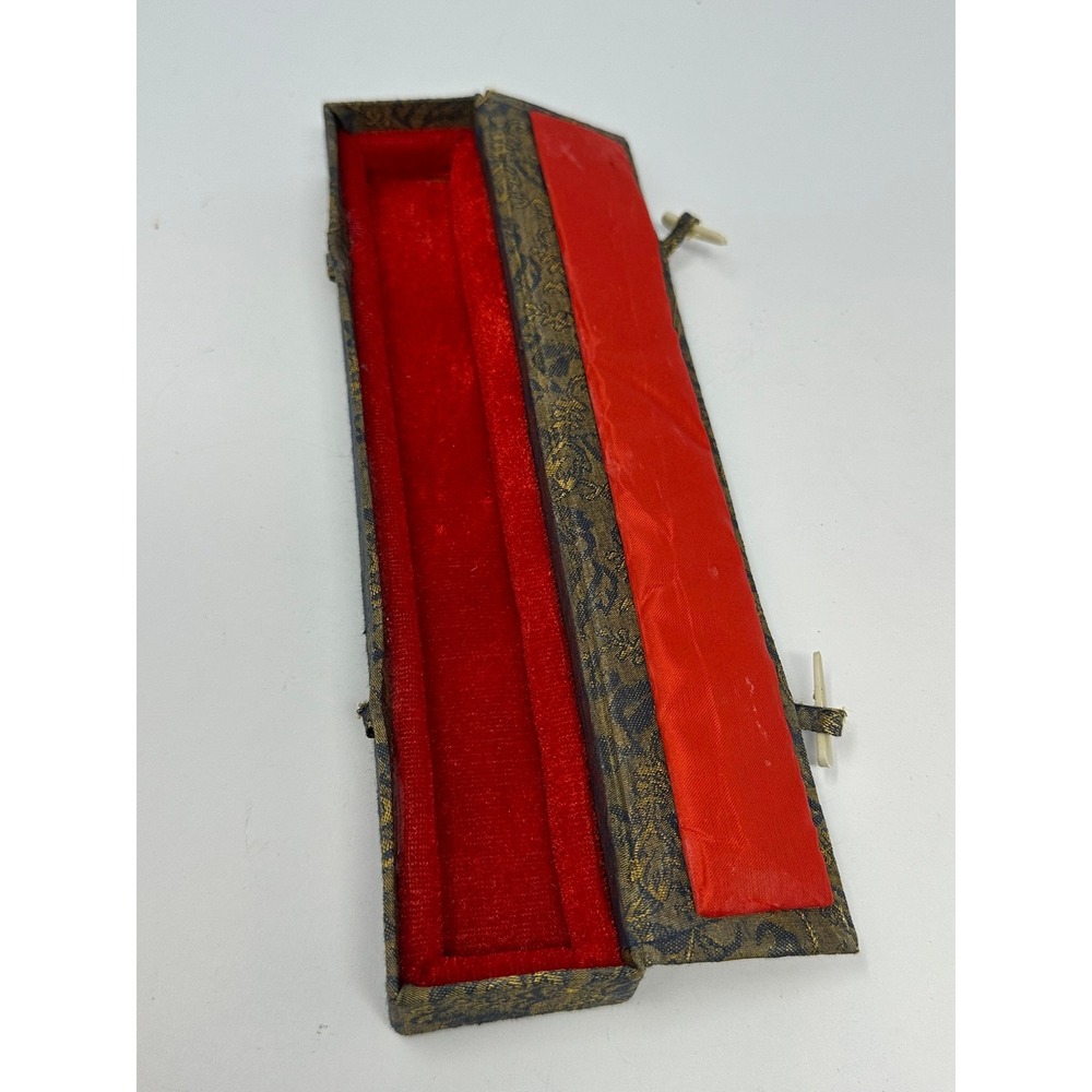 Vintage Chinese Sandalwood Folding Fan Carved Pheasant Design with‎ Brocade Box - Picture 4 of 14